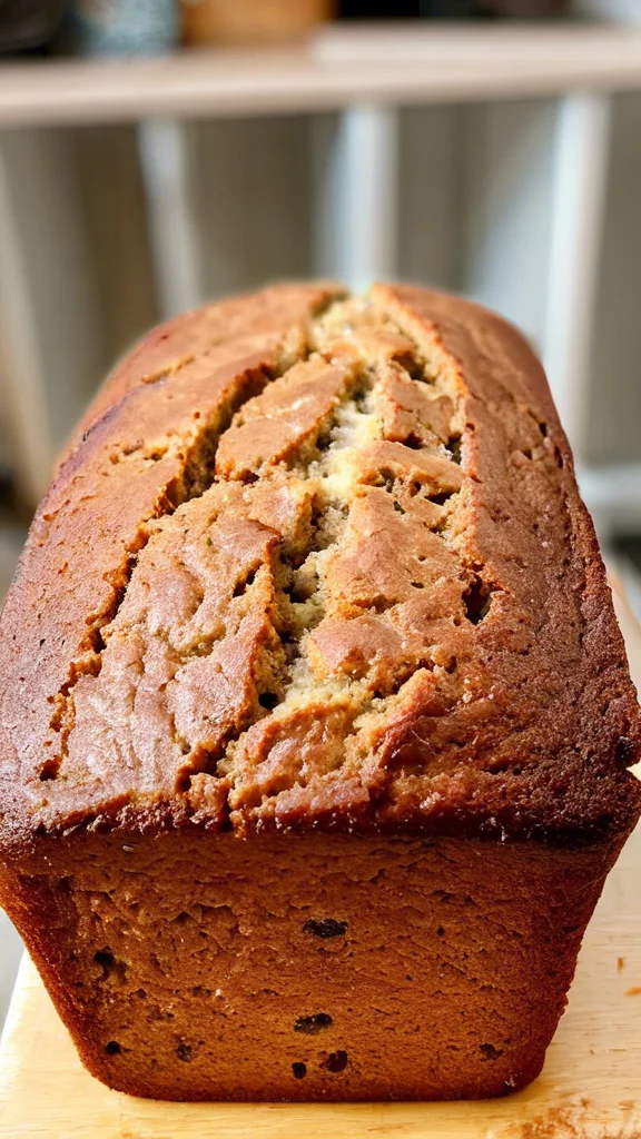 Beautifully plated banana bread recipe