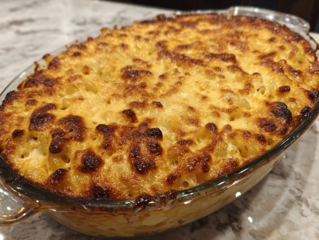 Cheesy Baked Macaroni with a Crispy Top