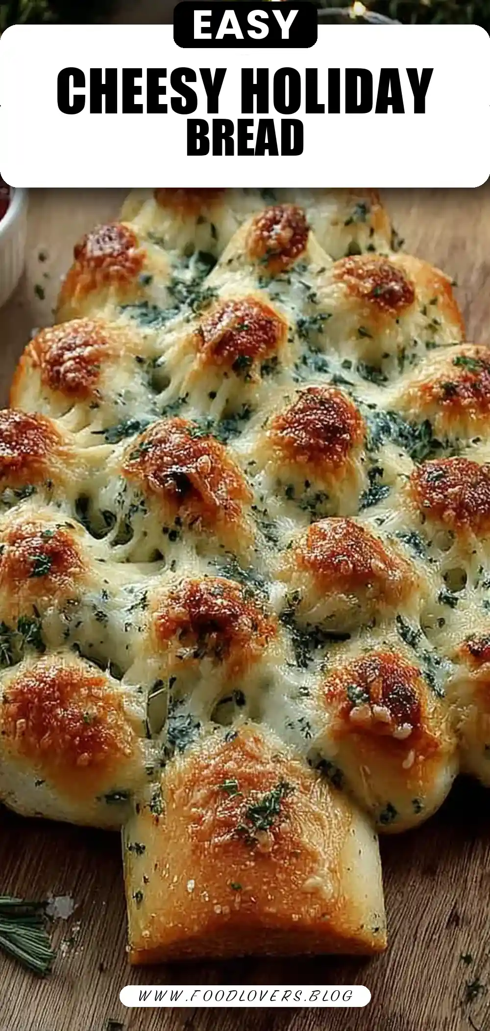 Cheesy Christmas Tree Bread