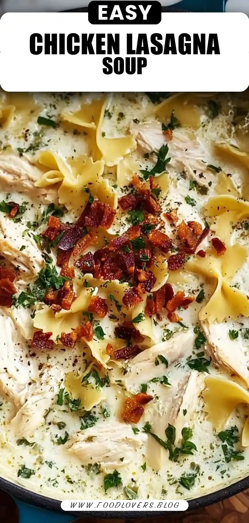 White Chicken Lasagna Soup