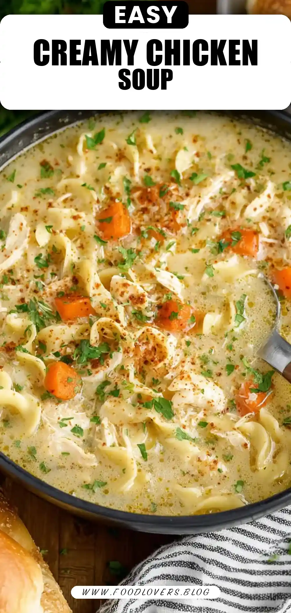 Crockpot Creamy Chicken Noodle Soup
