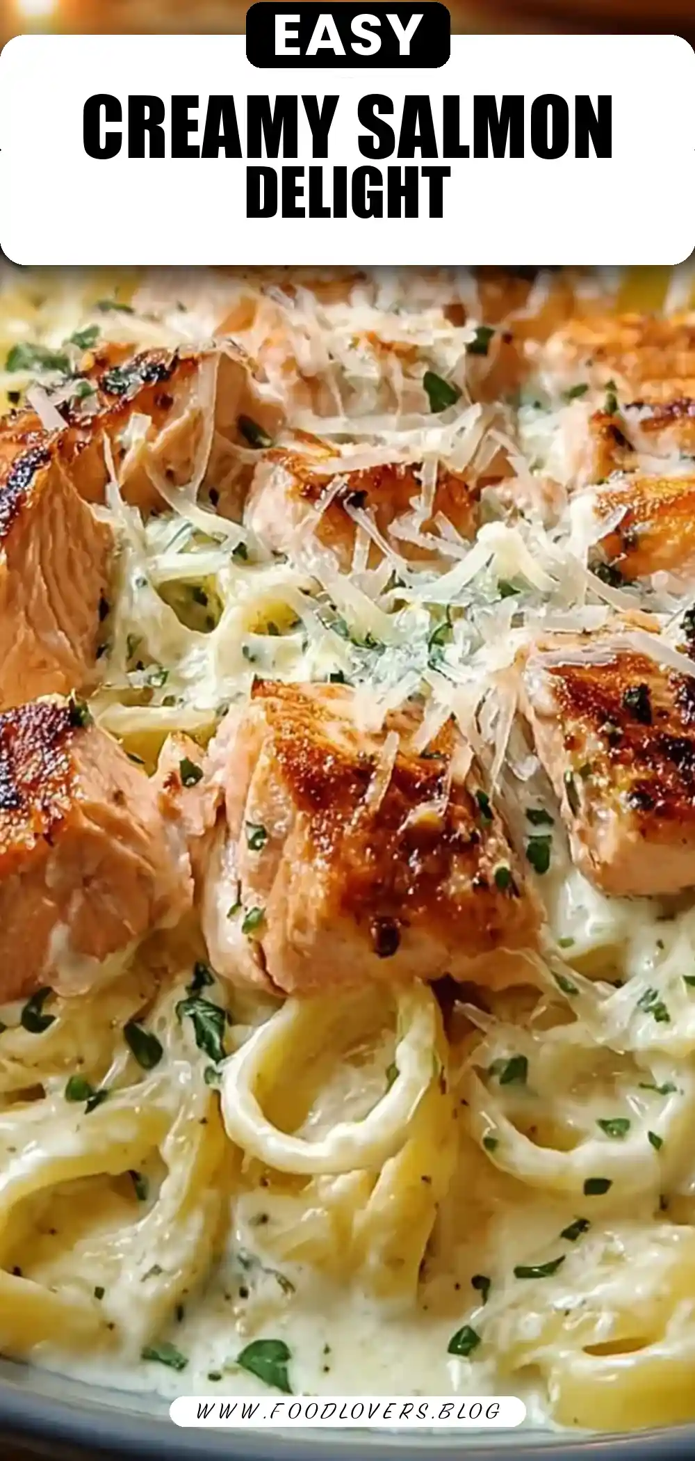 Creamy Air-Fried Salmon Pasta