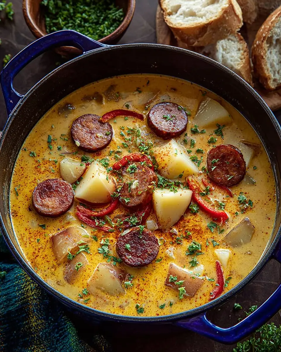 A delicious plate of Cajun Potato Soup