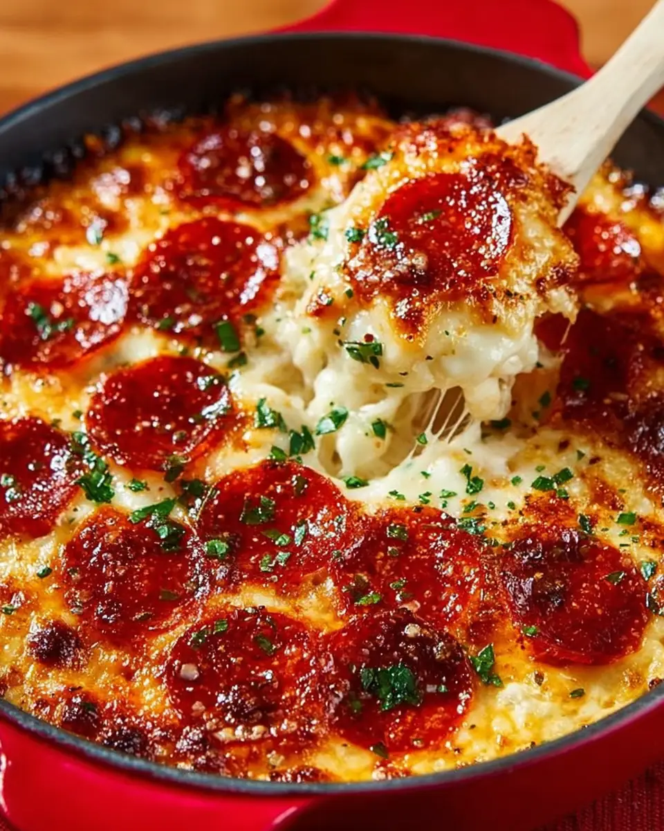 A delicious plate of Cheesy Pizza Dip