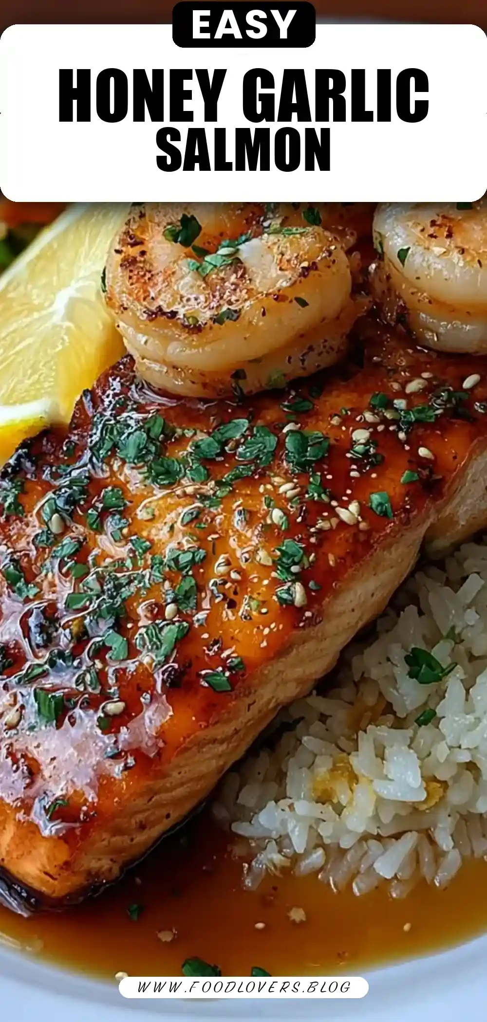 Honey Garlic Glazed Salmon with Shrimp & Veggie Fried Rice
