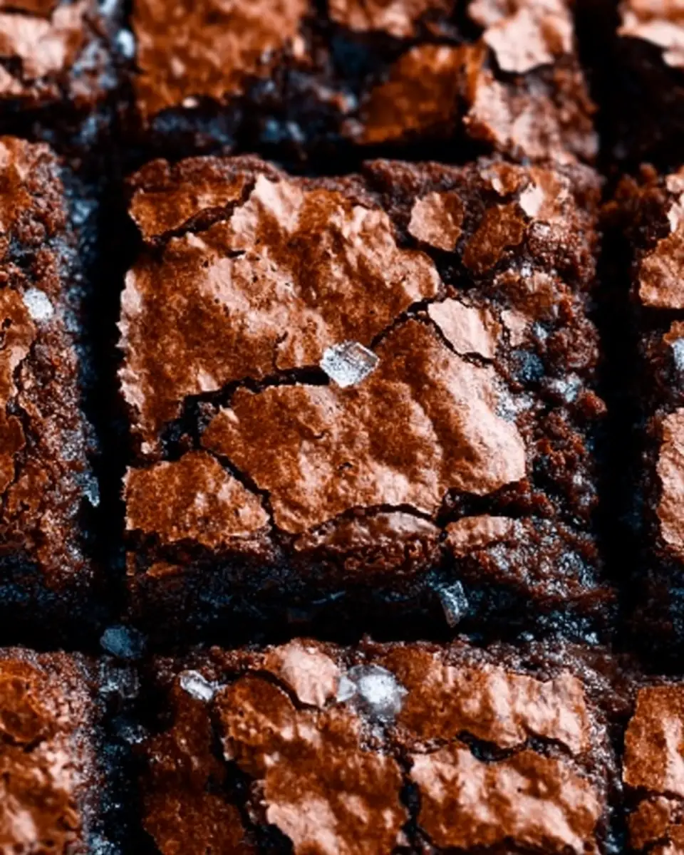 A delicious plate of The Best Cocoa Fudge Brownies