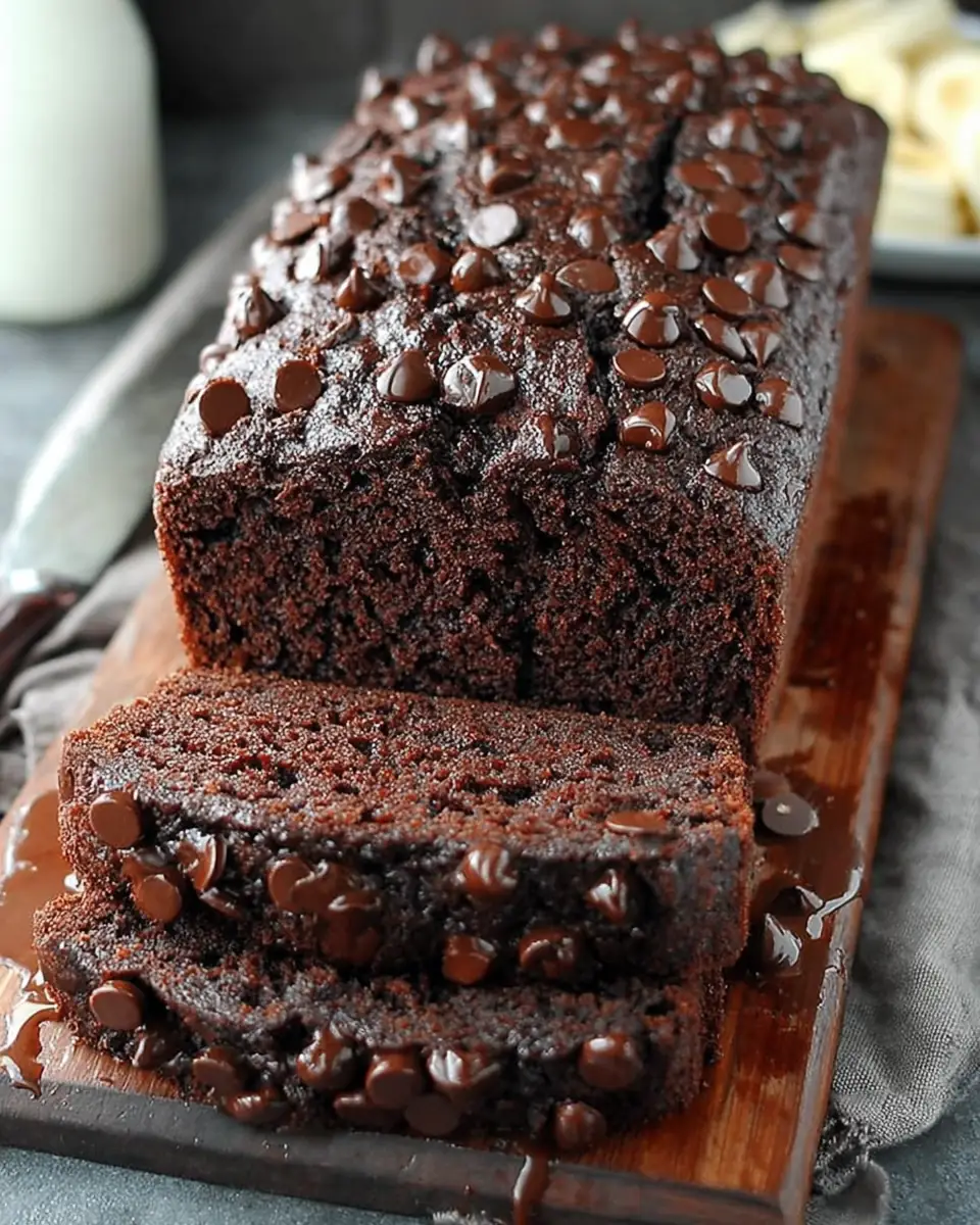 A delicious plate of Chocolate Banana Bread