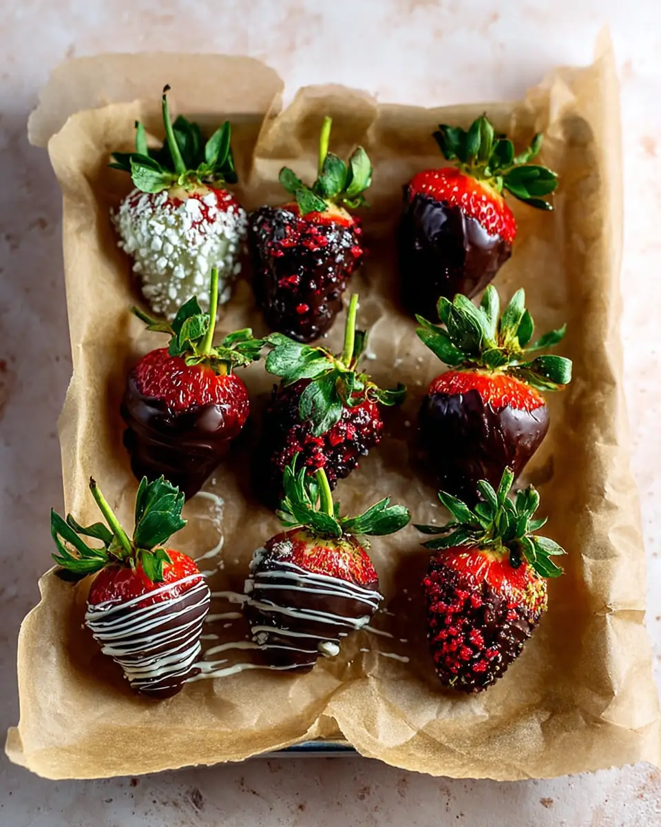A delicious plate of Chocolate Covered Strawberries