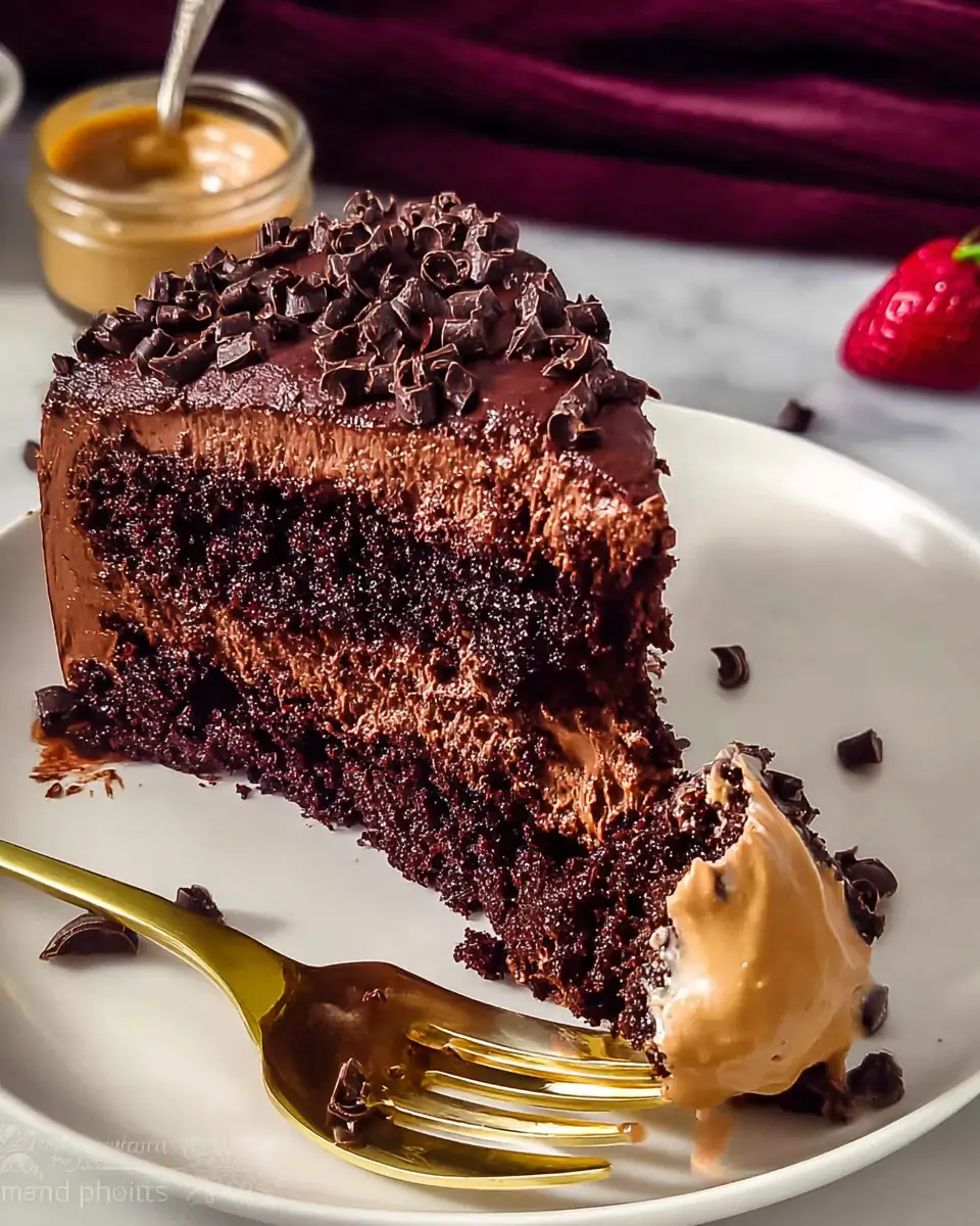 A delicious plate of Chocolate Mousse Cake