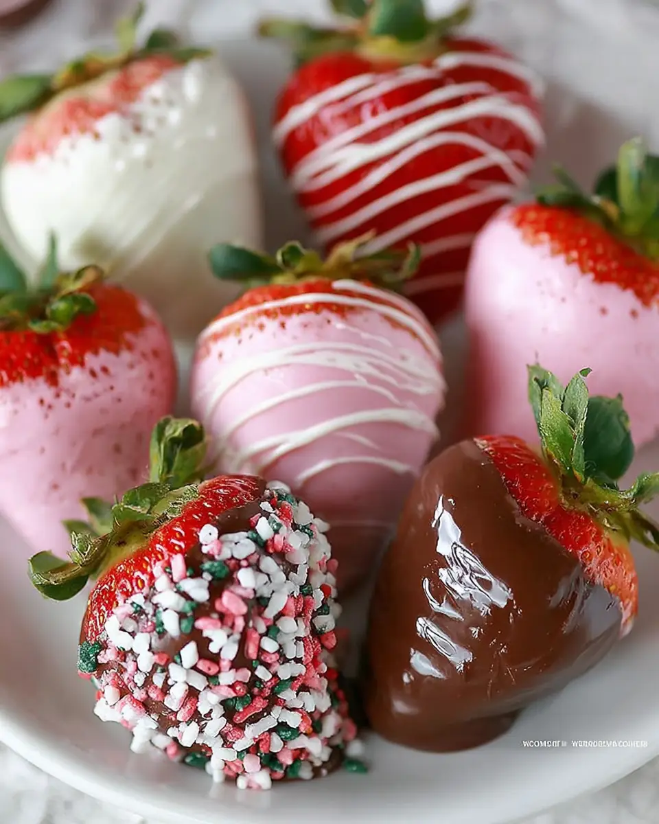 A delicious plate of Easy Chocolate Covered Strawberries