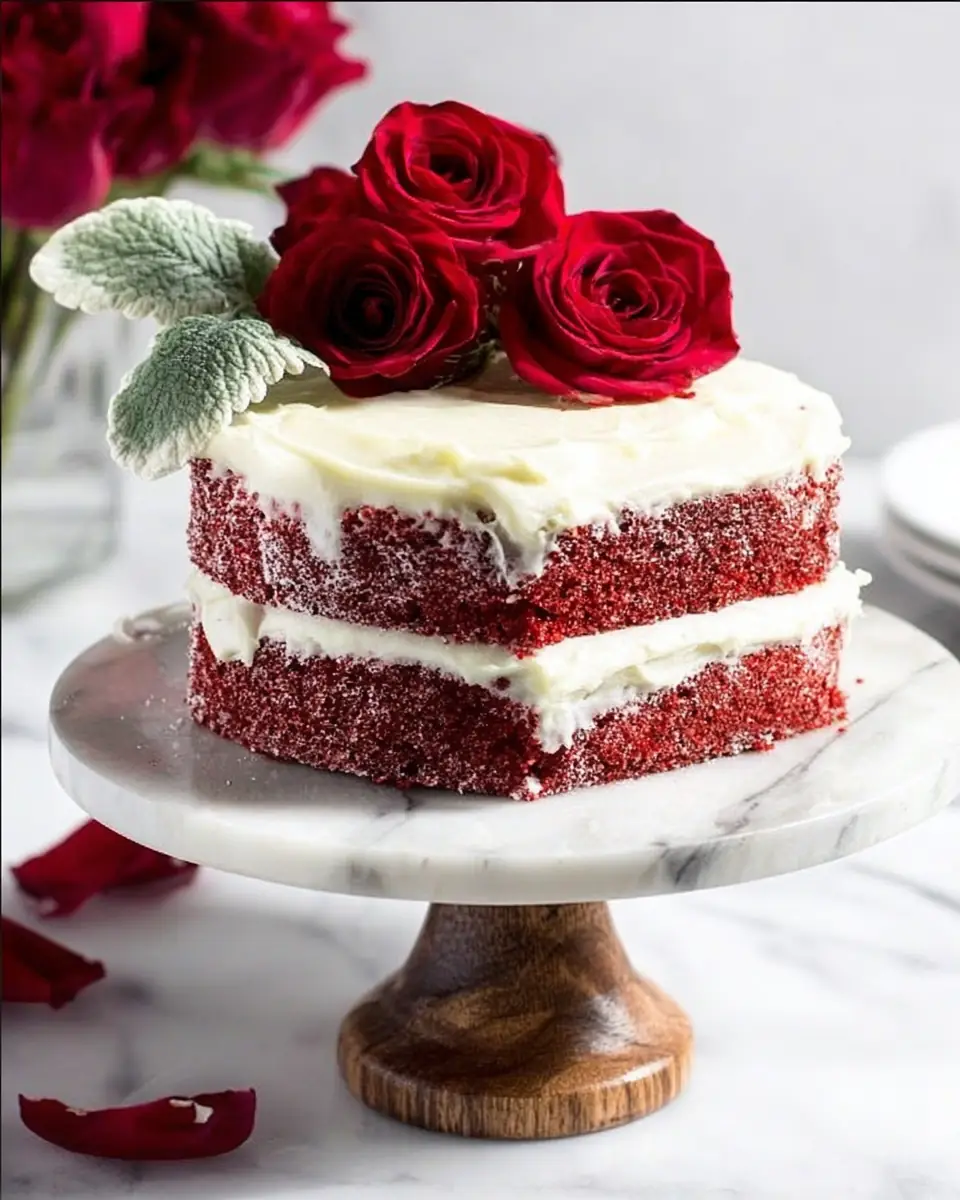 A delicious plate of Homemade Red Velvet Cake Recipe