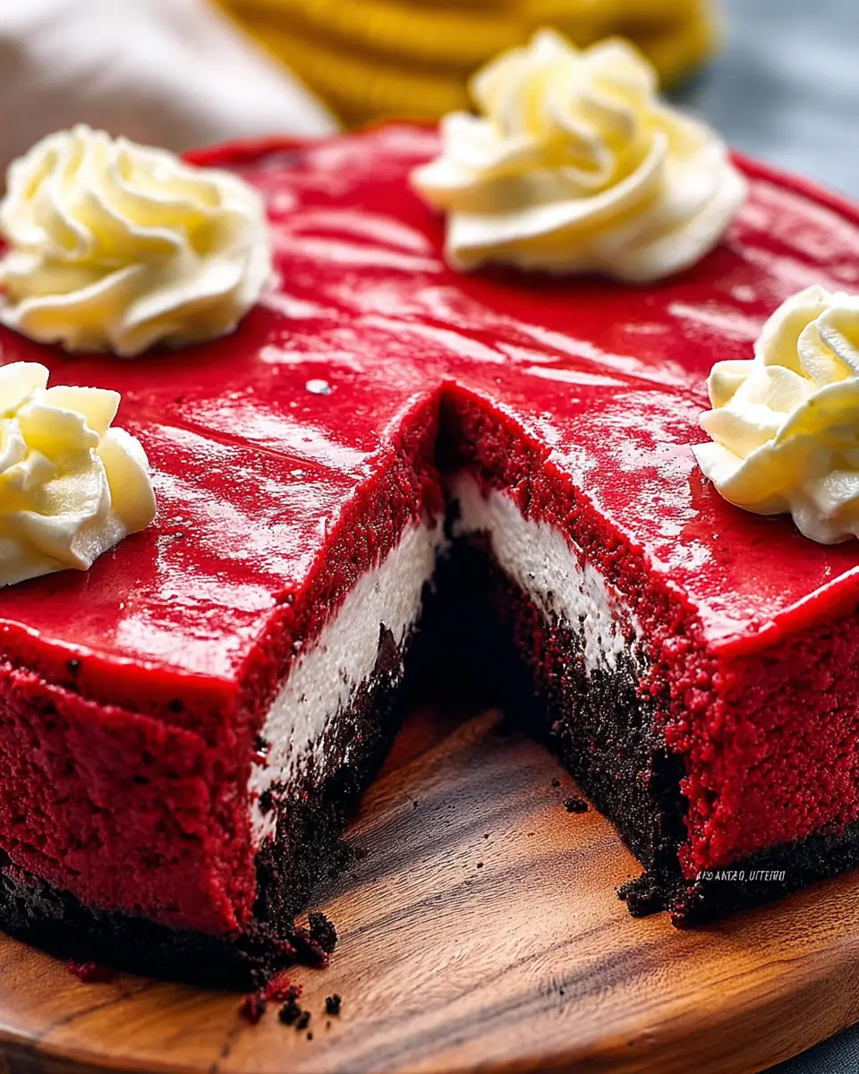 Red Velvet Oreo Cheesecake