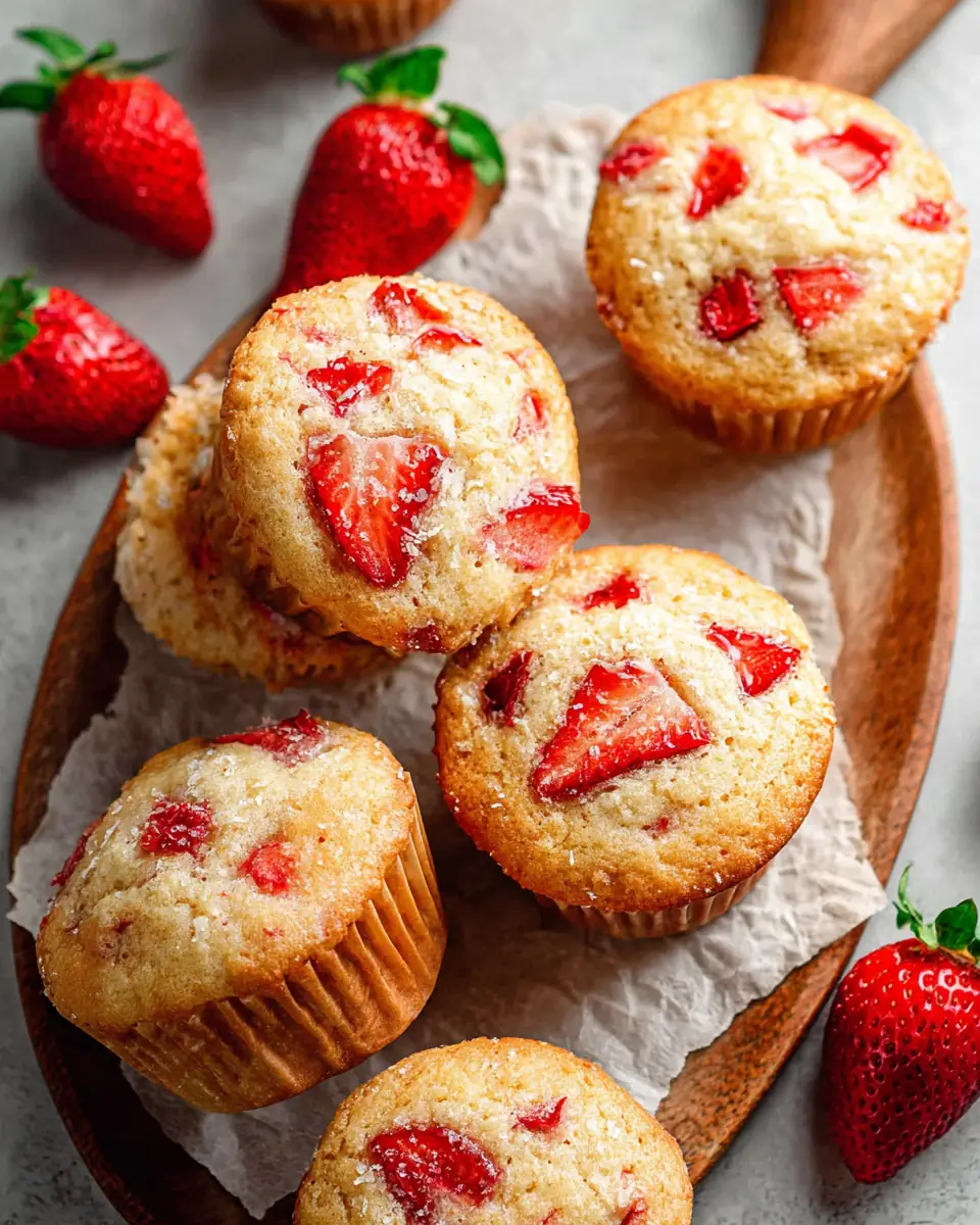 A delicious plate of Strawberry Muffins