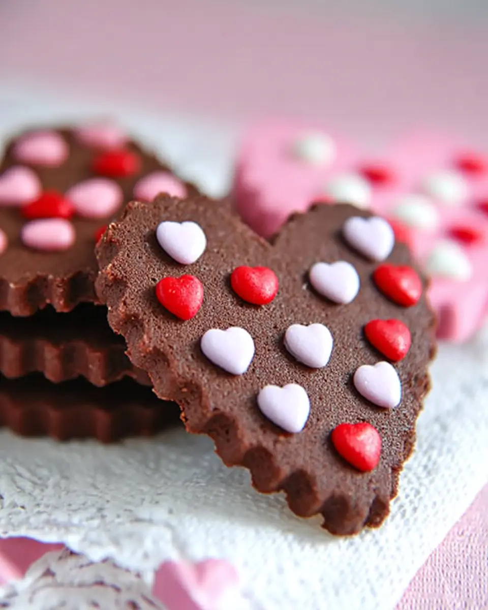A delicious plate of Valentine Chocolate Sugar Cookies