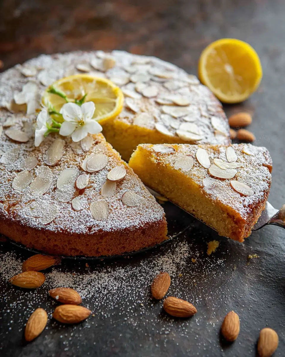 A delicious plate of Almond Cake