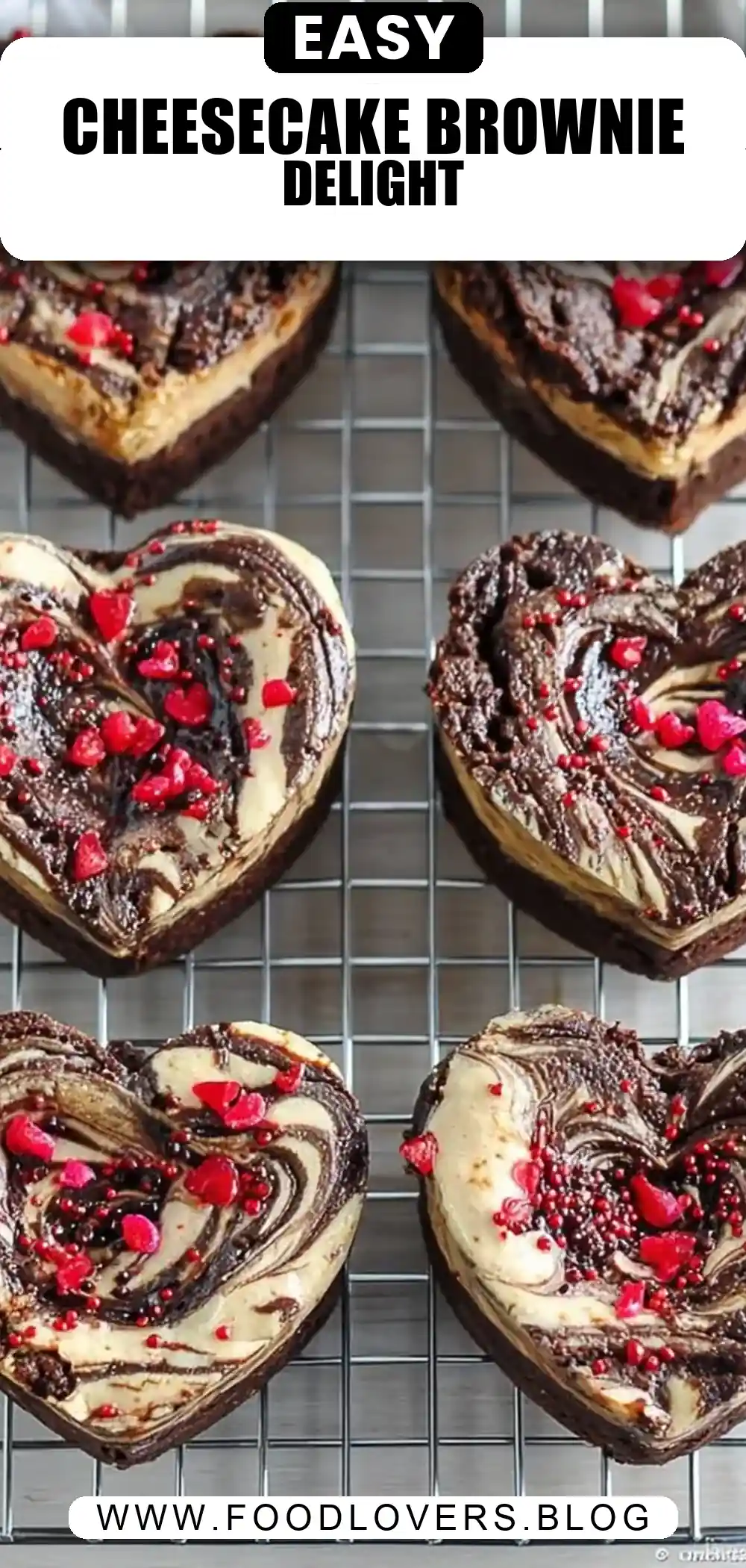 Cheesecake Brownie Hearts