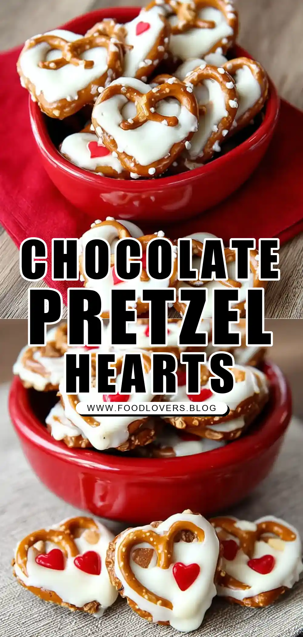 White Chocolate Pretzel Hearts Recipe