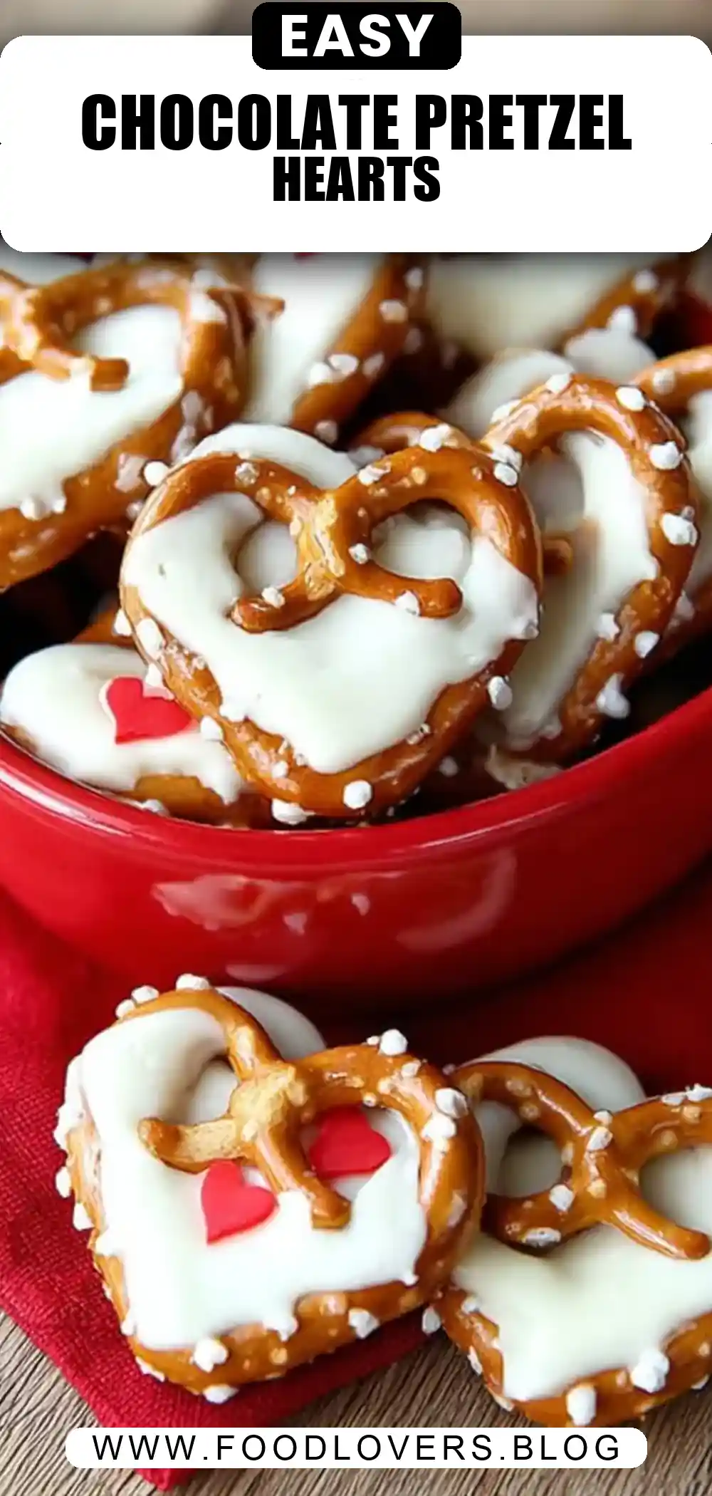 White Chocolate Pretzel Hearts Recipe