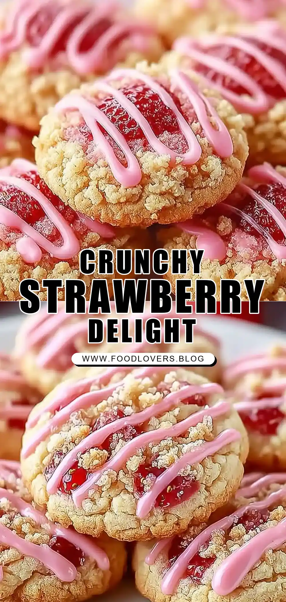 Strawberry Crunch Cookies