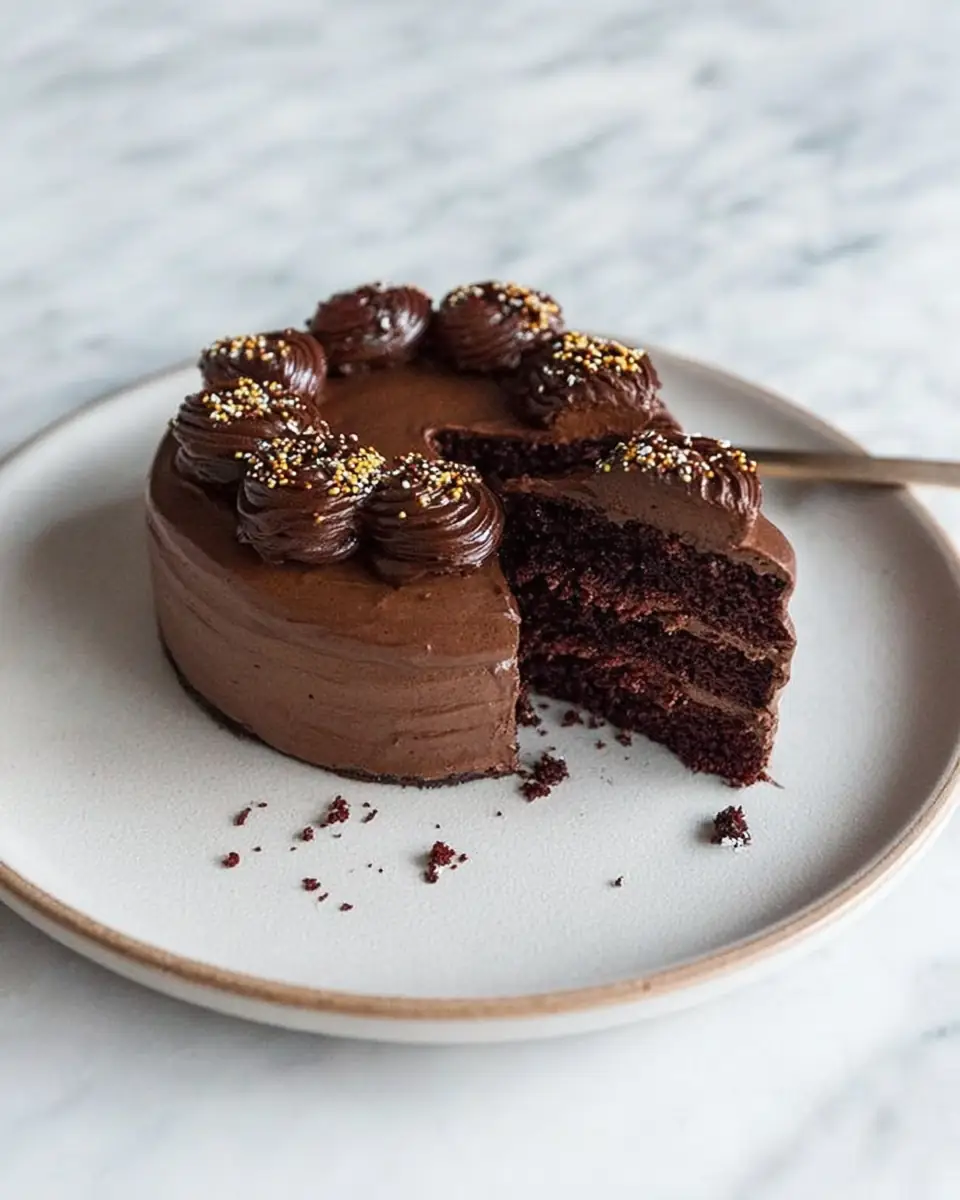 A delicious plate of Egg Free Chocolate Cake