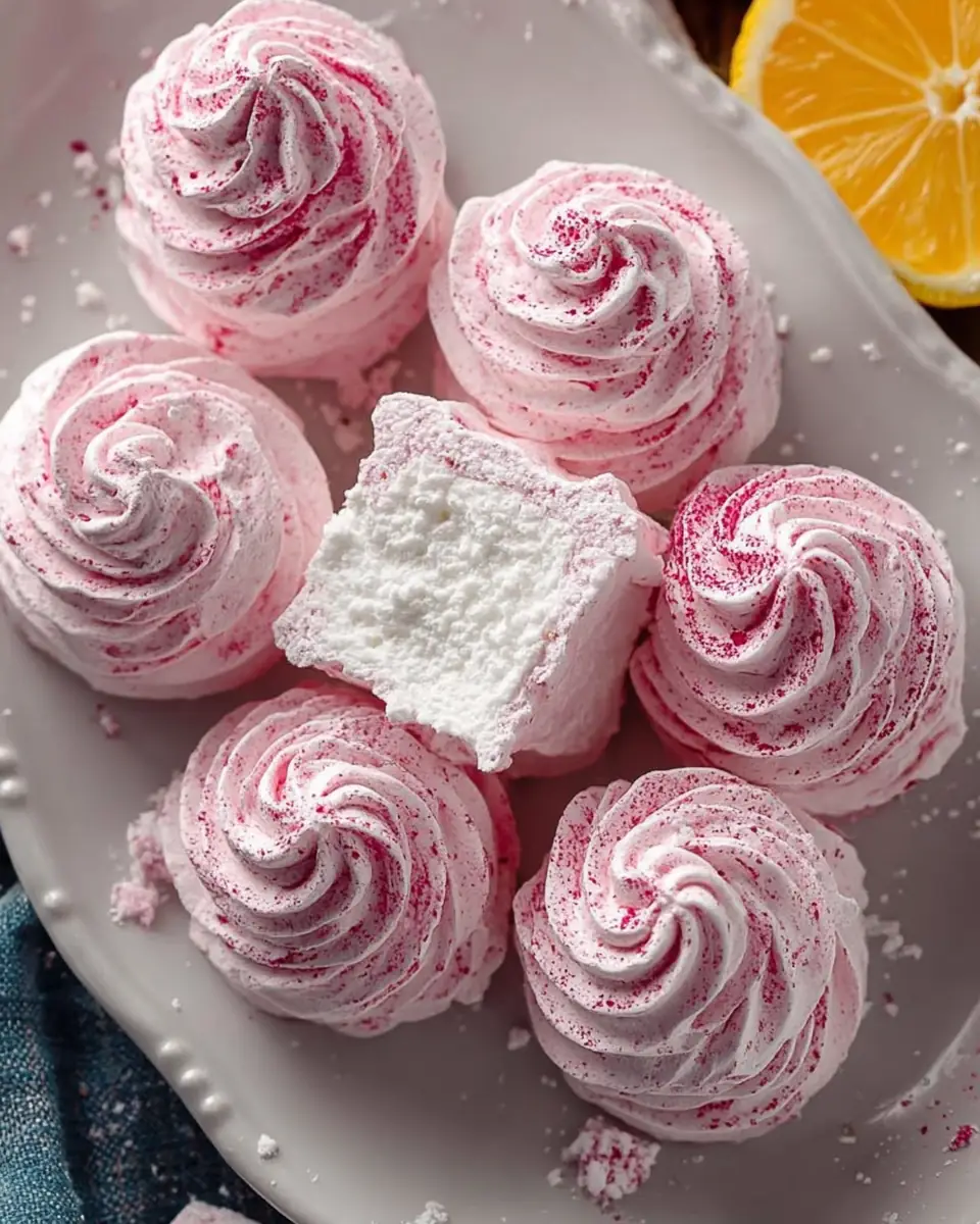 A delicious plate of Homemade Marshmallows (Zephyr) VIDEO