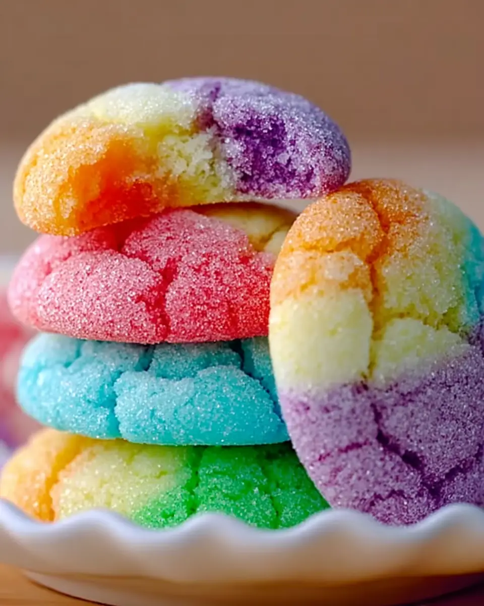 A delicious plate of Jello Sugar Cookies – Soft, Chewy & Colorful Treats