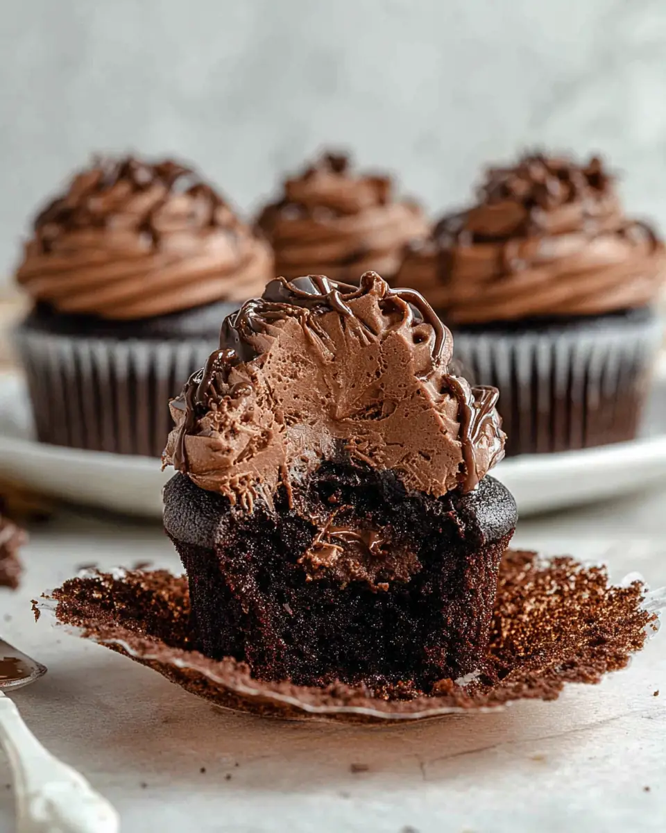A delicious plate of Nutella Cupcakes