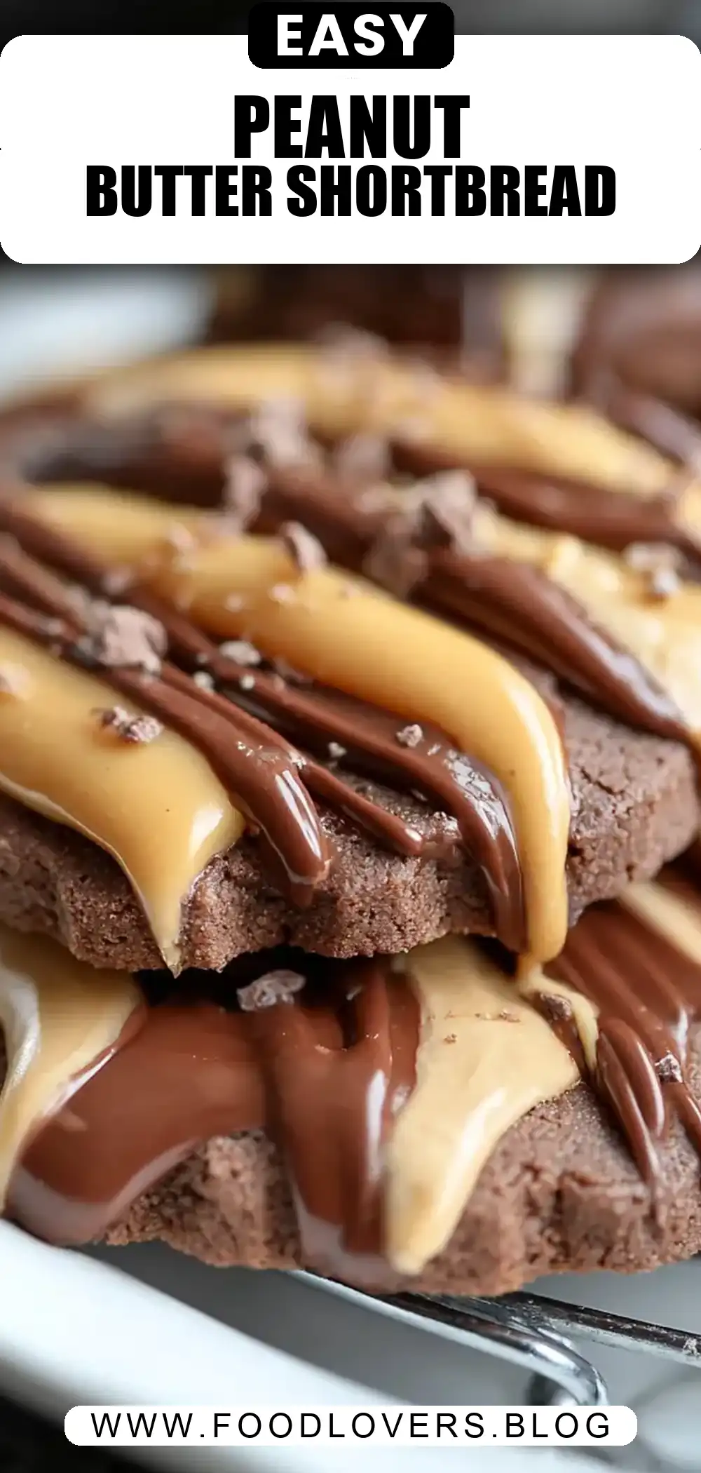 Peanut Butter Chocolate Shortbread Cookies