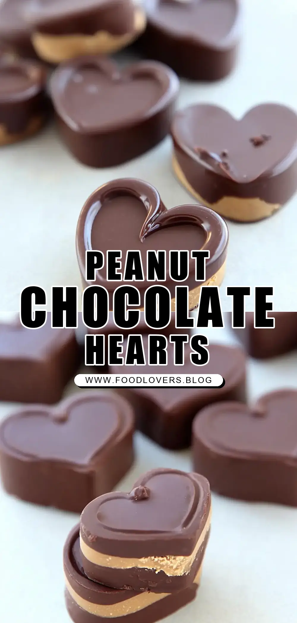 Peanut Butter Chocolate Hearts (Homemade Reese's)
