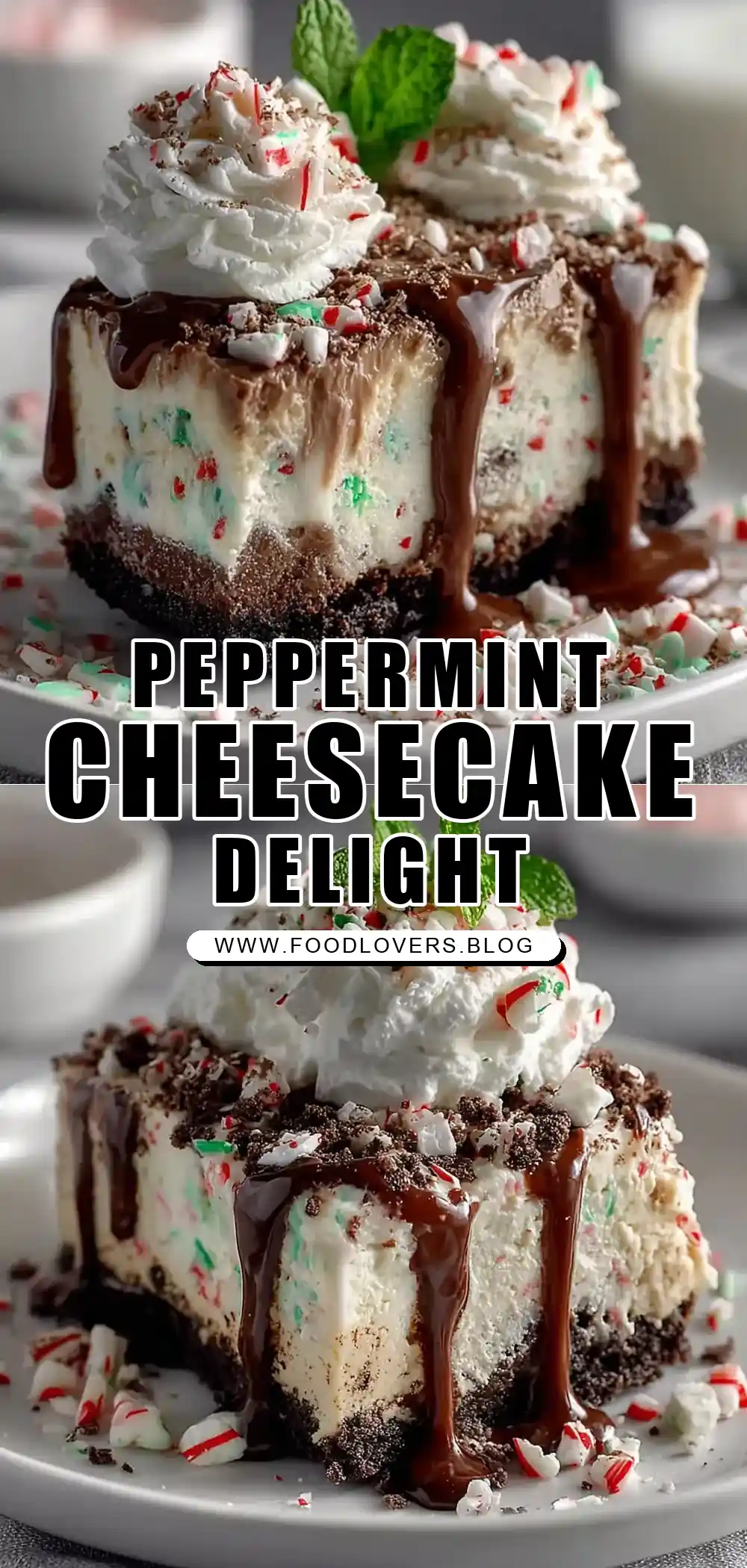 No-bake Peppermint Cheesecake