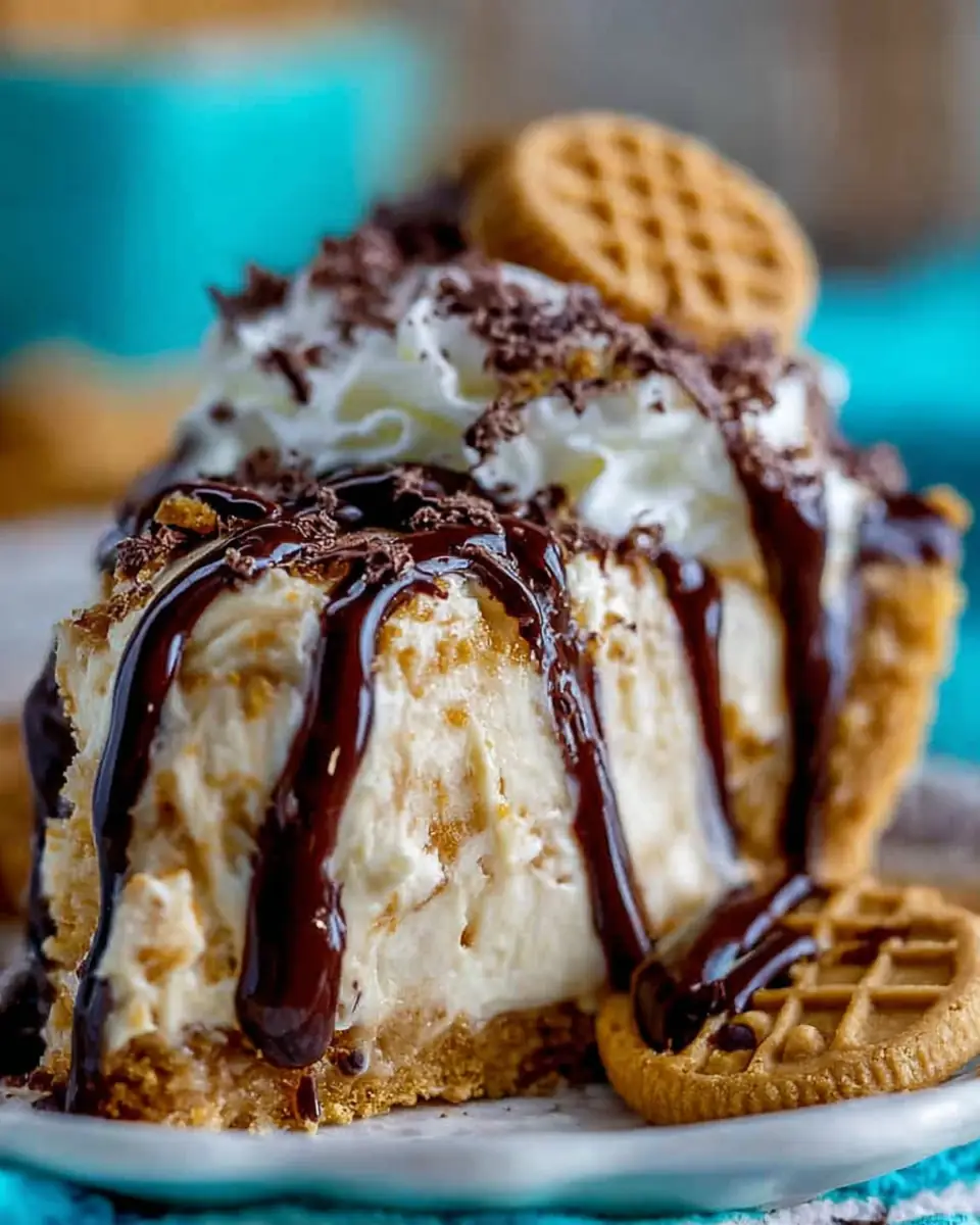 A delicious plate of Peanut Butter Pie with Cool Whip