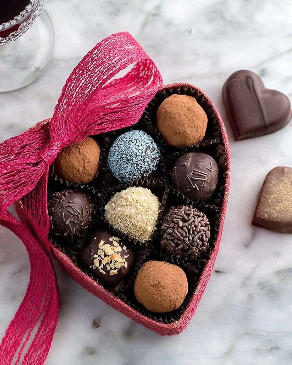 A delicious plate of Red Wine Chocolate Truffles