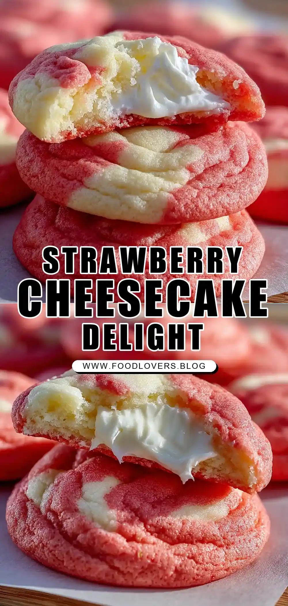 Strawberry Cheesecake Cookies