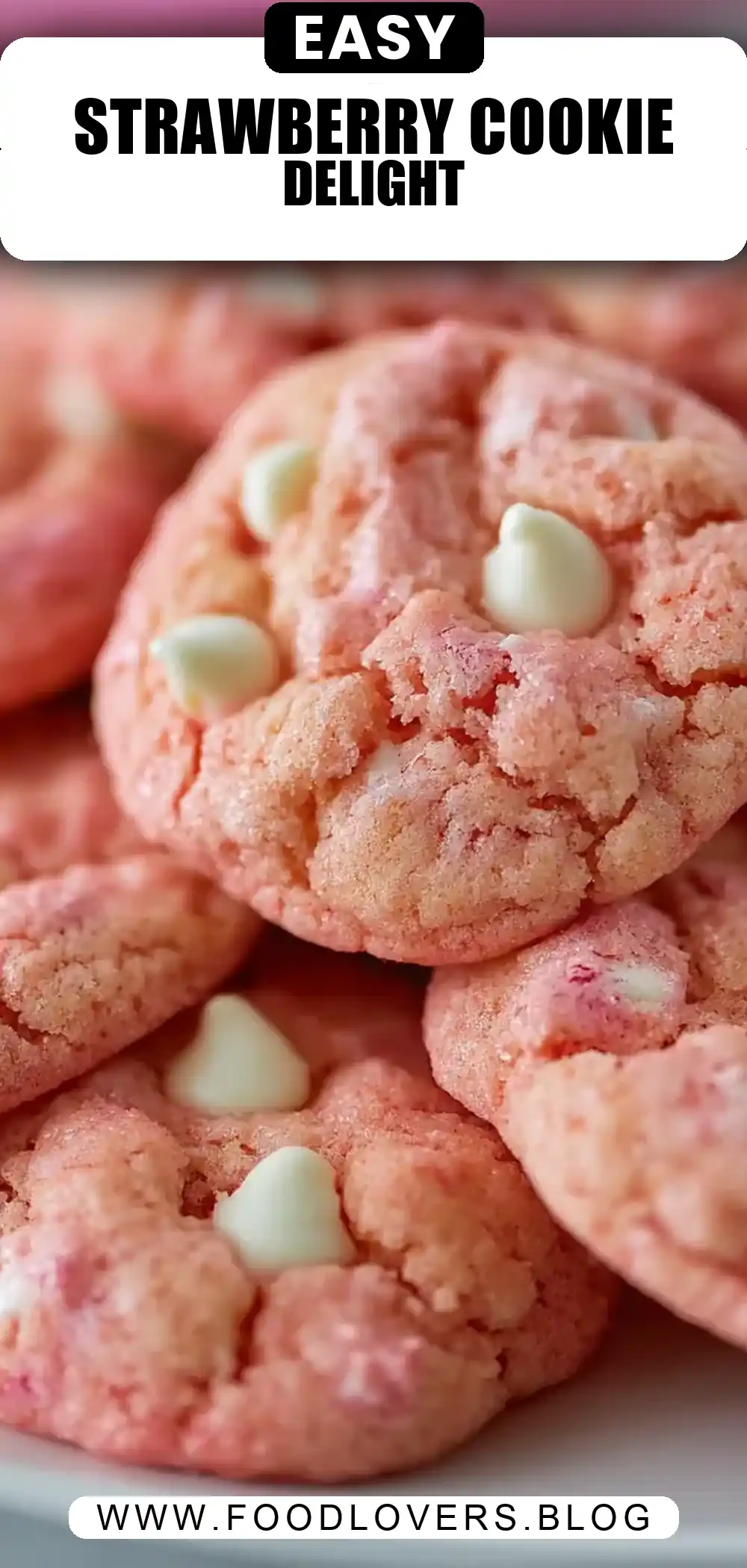 Strawberry Cake Mix Cookies