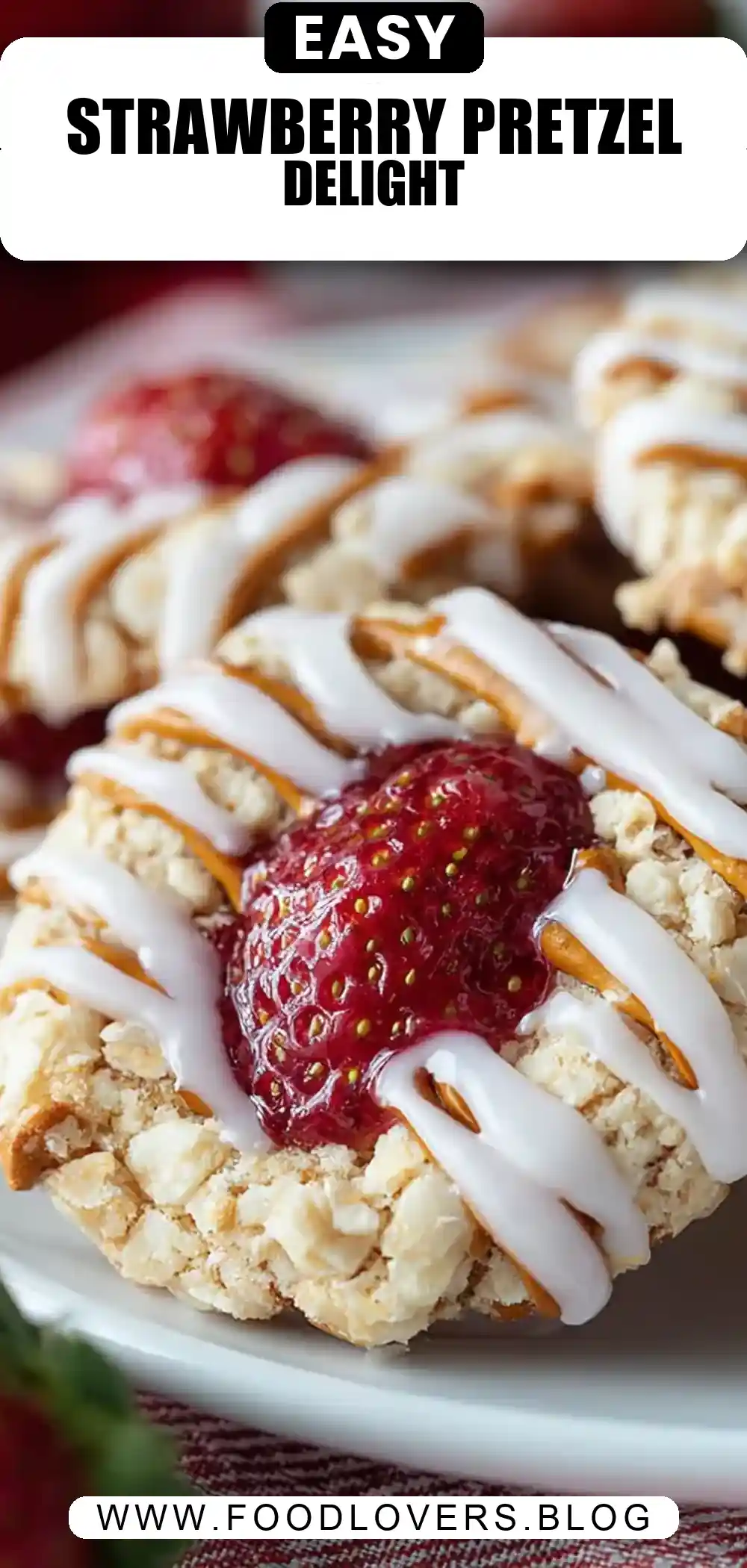 Strawberry Pretzel Cookies