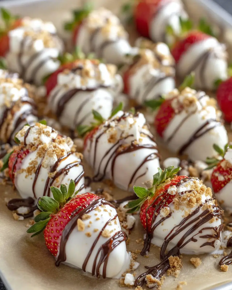 A delicious plate of S’more Dipped Strawberries Recipe