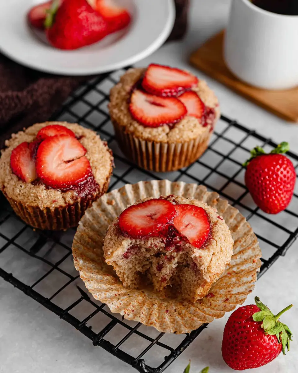 A delicious plate of Strawberry Muffins