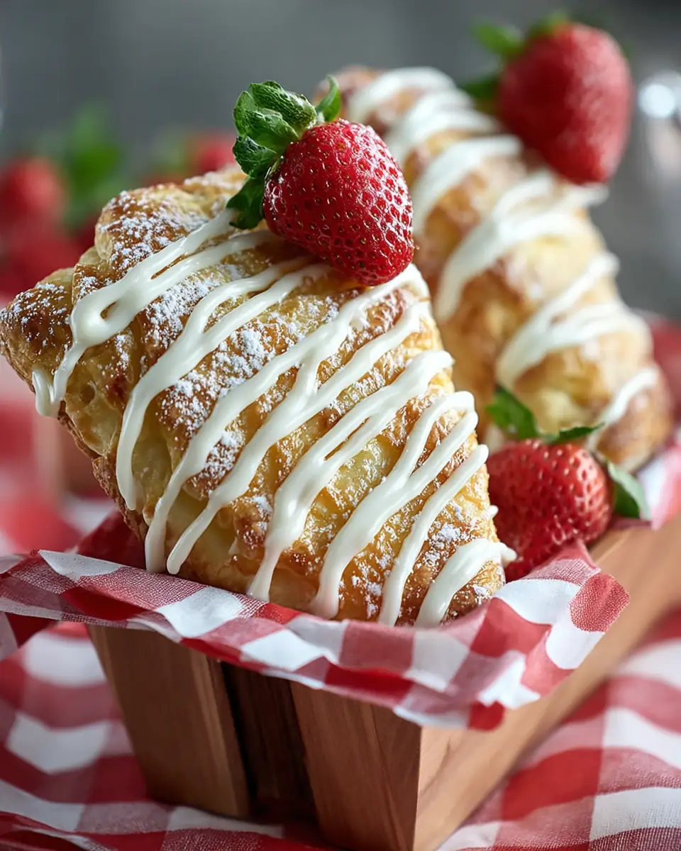 A delicious plate of Strawberry Strudels