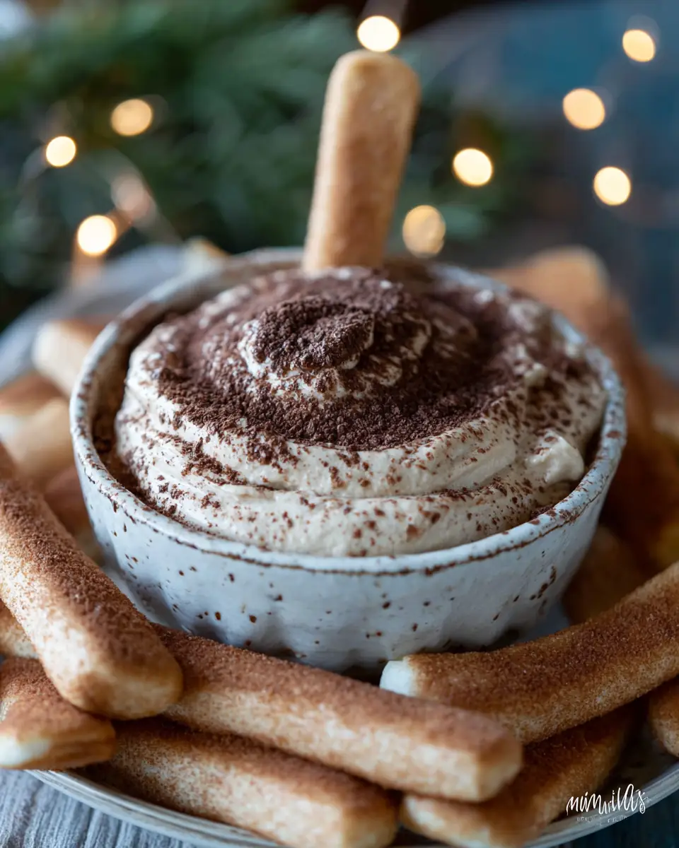 A delicious plate of Tiramisu Dip