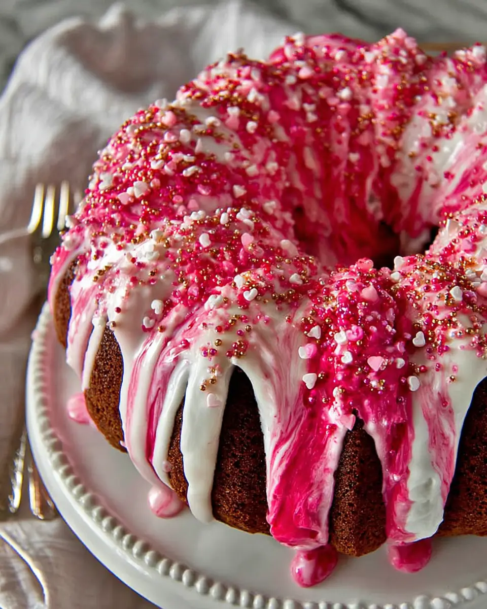 A delicious plate of Valentine’s Swirl Cake