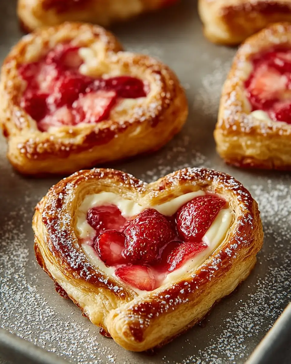Best Strawberry Cream Cheese Heart Danishes Recipe (Valentine’s Perfect!)