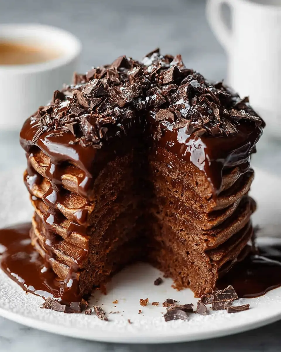 A delicious plate of Chocolate Pancakes