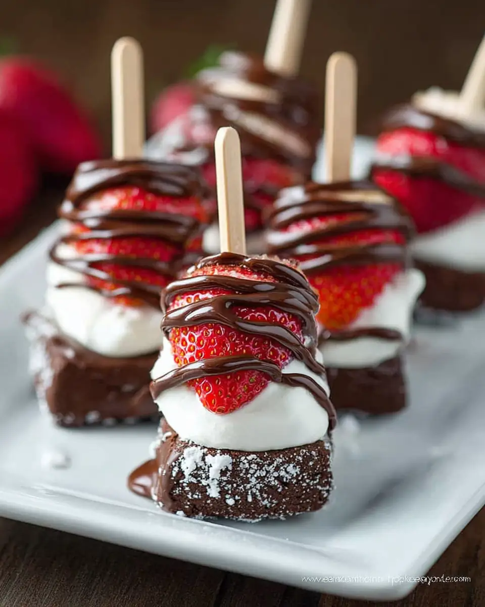 Chocolate Strawberry Dessert Kabobs