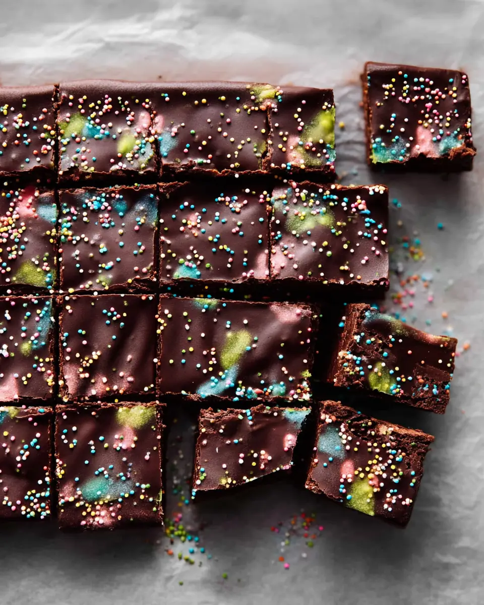 A delicious plate of Cosmic Brownies