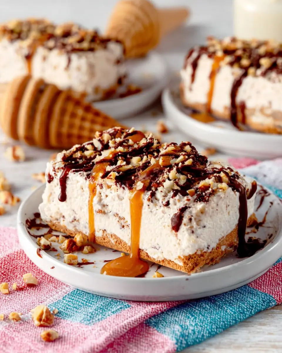 A delicious plate of Drumstick Frozen Dessert