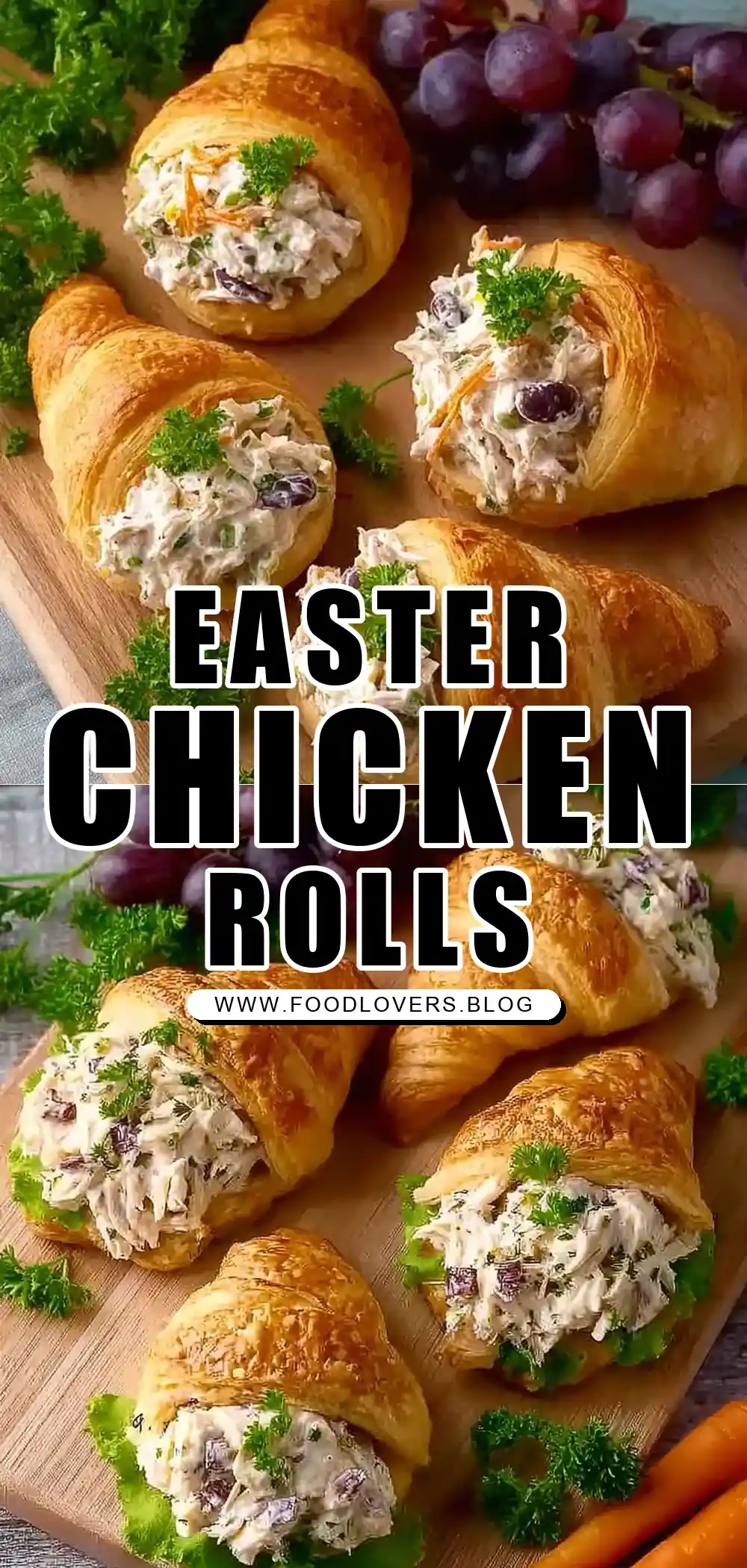 Crispy Easter Chicken Salad Crescent Rolls