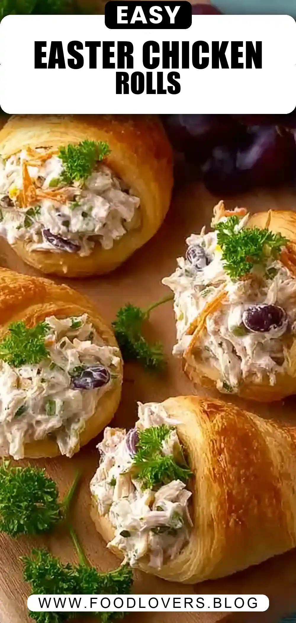 Crispy Easter Chicken Salad Crescent Rolls