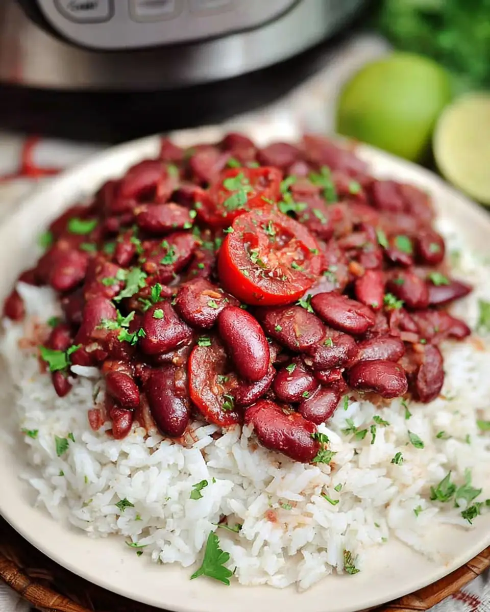 A delicious plate of Easy Instant Pot Red Beans And Rice