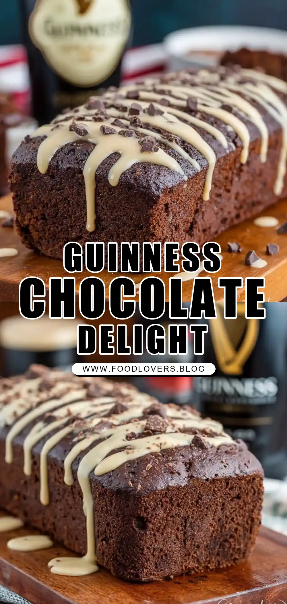 Guinness Chocolate Bread with Bailey’s Drizzle