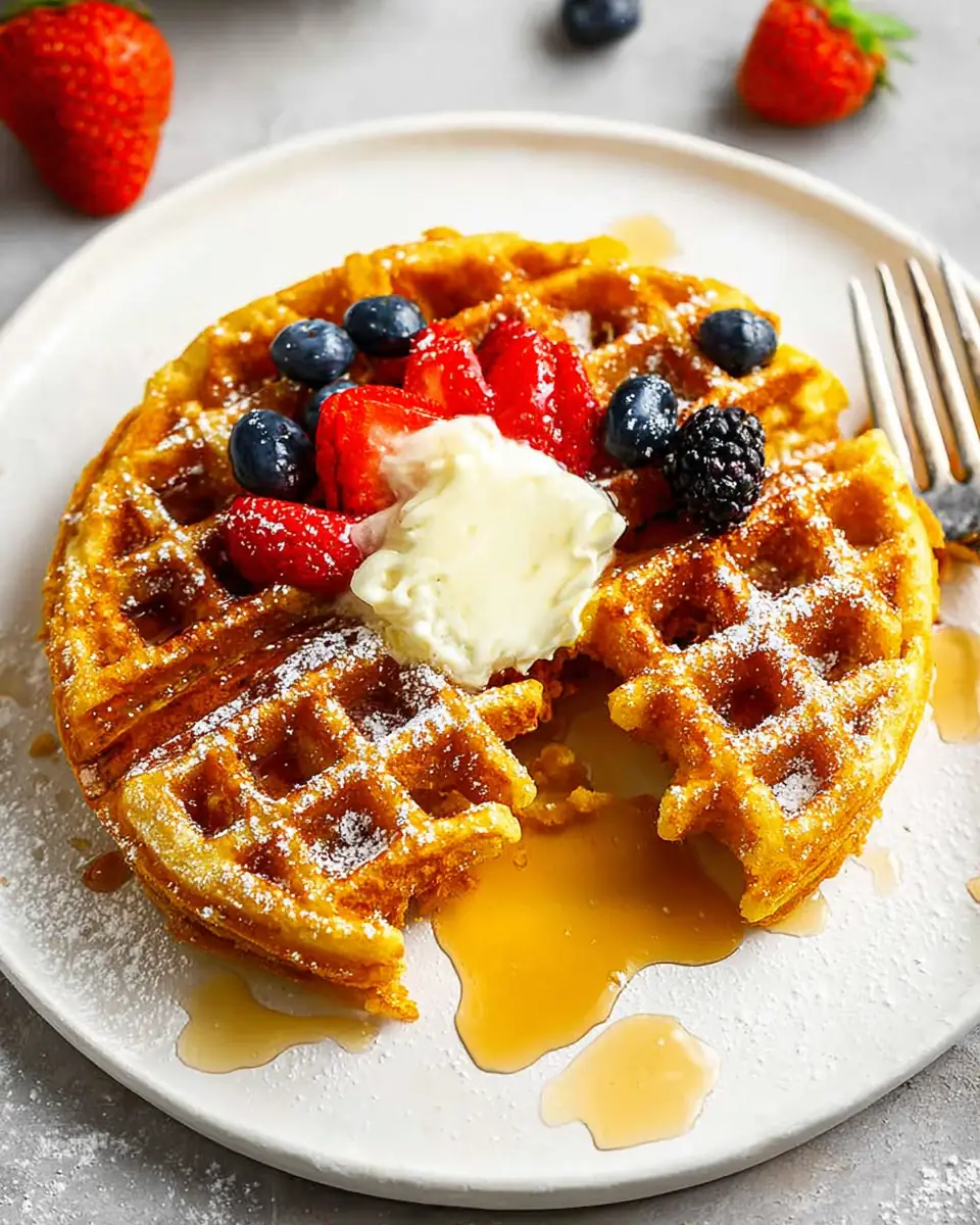 A delicious plate of Homemade Waffles